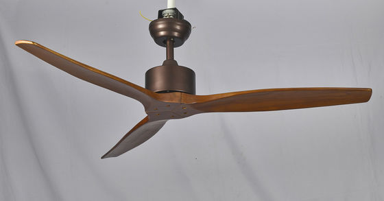 Indoor Modern Dimmable Remote Control Ceiling Fan Light Motor DC 3 Ploywood Blades