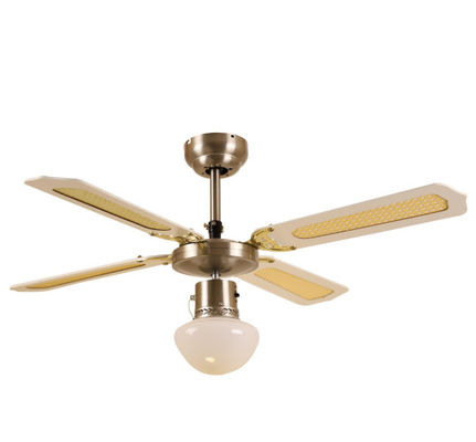 42 Inch 3 Kecepatan Ceiling Fan Light 4 MDF Blades Ivy Leaf Reversible Dengan Pull Chain