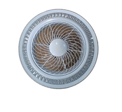 Modern Crystal Ceiling Fan Light 20 Inch 5 ABS Reversible Blades Untuk Kamar Tidur