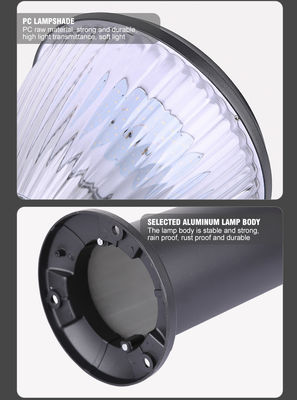 35/65/85 CM Stainless Steel LED Solar Garden Light 6500LM Dukungan Dimmer