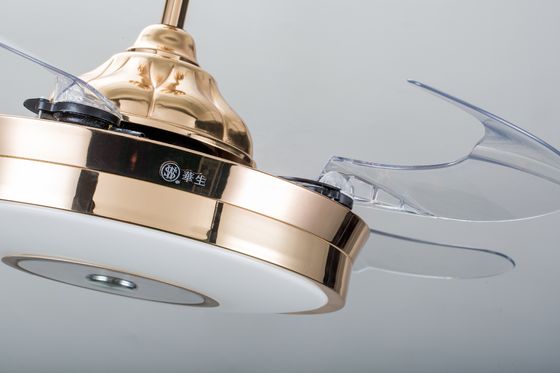 Bladeless 5250lm 70W 42 Inch Retractable Ceiling Fan Light Dengan Remote Control