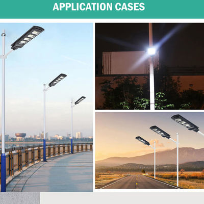 6000K 100W 200W 300W Lampu Jalan Tenaga Surya Lampu Luar Ruangan Ip65 Remote Control