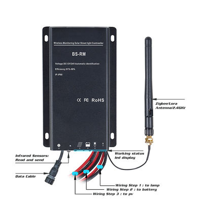 All In One 14000lm 30W 80W LED Solar Powered Street Light 18V pemasangan tiang