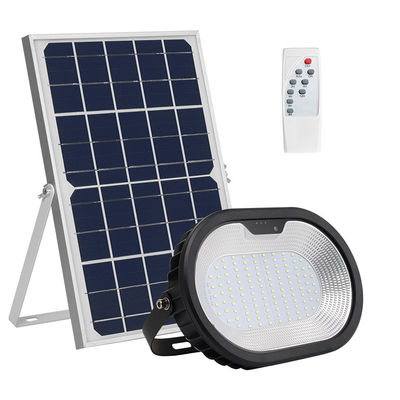 Taman Hiburan 7000K Remote Control Lampu Keamanan Surya 100lm / W Ip65 Solar Flood Light