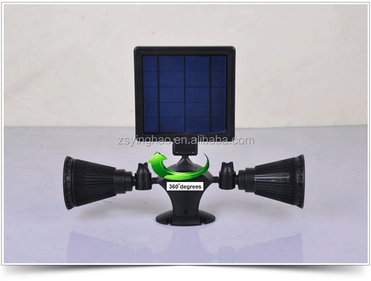 12LED 20-600Lumen Solar Motion Sensor Spotlight Dual Head Solar Spotlight