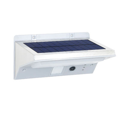 IP65 6000-6500K Outdoor LED Solar Sensor Wall Light 3.7V Dengan Basis Aluminium
