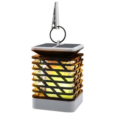 40LM Solar Powered Outdoor Hanging Lanterns 3500K Dancing Flame Solar Lights