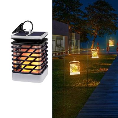 Hangat Putih 3500K 40LM Nirkabel LED Solar Garden Lanterns Solar Flame Obor