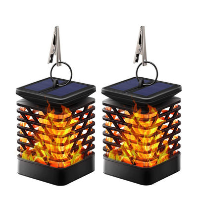 Hangat Putih 3500K 40LM Nirkabel LED Solar Garden Lanterns Solar Flame Obor
