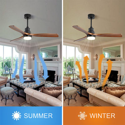 Dimmable AC/DC120V 65W Smart Ceiling Fan Dengan Cahaya Dan Jarak Jauh 3 Kecepatan
