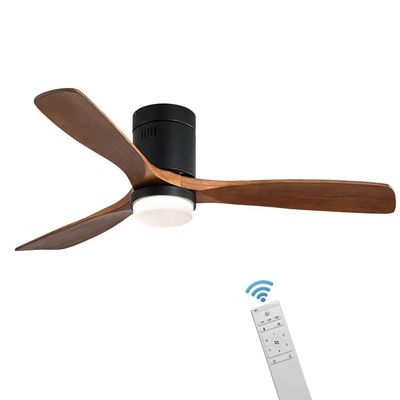Gaya Industri 65 watt Bilah Kayu Kipas Langit-langit 90lm/w 120v lampu kipas langit-langit