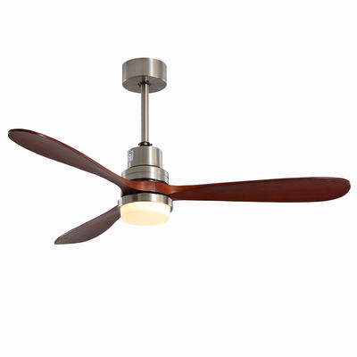 EMC Home Hotel 220v 1320MM Kayu Ceiling Fan Light Tiga kecepatan Disesuaikan