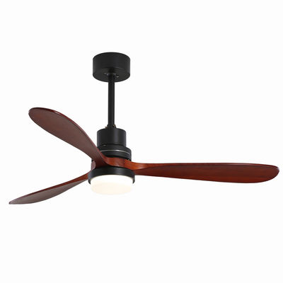 EMC Home Hotel 220v 1320MM Kayu Ceiling Fan Light Tiga kecepatan Disesuaikan