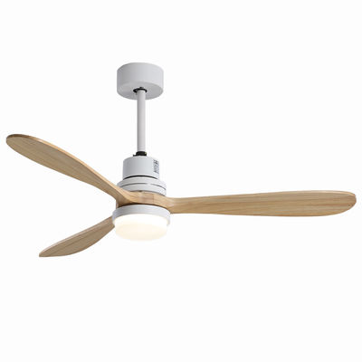 EMC Home Hotel 220v 1320MM Kayu Ceiling Fan Light Tiga kecepatan Disesuaikan