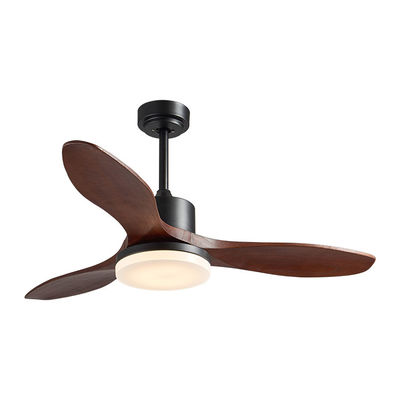 Plywood Blade Vintage Electric 20w Ceiling Fan 52 Inch Dengan Dekorasi Ringan Untuk Rumah
