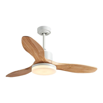 Plywood Blade Vintage Electric 20w Ceiling Fan 52 Inch Dengan Dekorasi Ringan Untuk Rumah