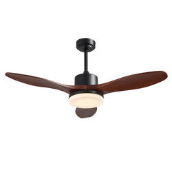 Plywood Blade Vintage Electric 20w Ceiling Fan 52 Inch Dengan Dekorasi Ringan Untuk Rumah