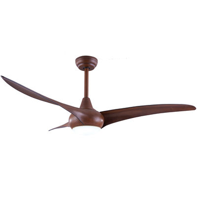 3 Rotary Vane DC220V LED 12W Kayu Ceiling Fan Light untuk Rumah Tangga Hotel