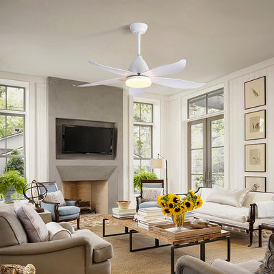 Besi Mewah 3000K 35W 5 ABS Blade Ceiling Fan Lamp Besar Gaya Alami