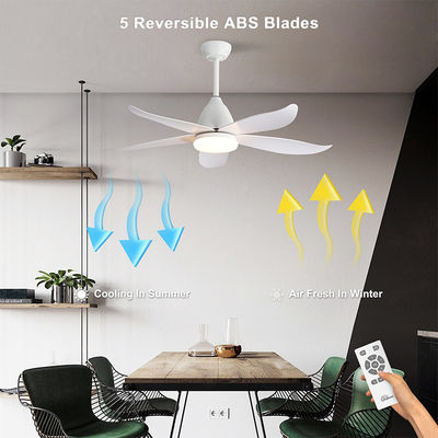 Besi Mewah 3000K 35W 5 ABS Blade Ceiling Fan Lamp Besar Gaya Alami