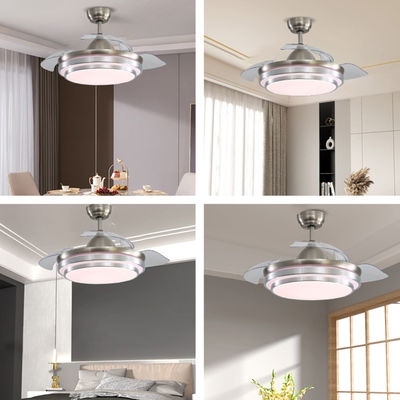Super Bright 5000K 65W 42 Inch Flush Mount Ceiling Fan Dengan Cahaya yang dapat ditarik