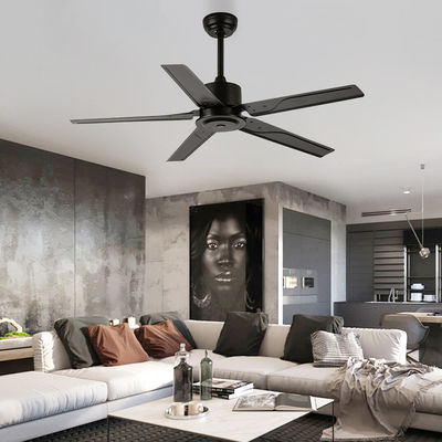 Loft Style 52 Inch 110VAC Metal Blade Alas Kipas Langit-langit Pengaturan Waktu RF Remote Control