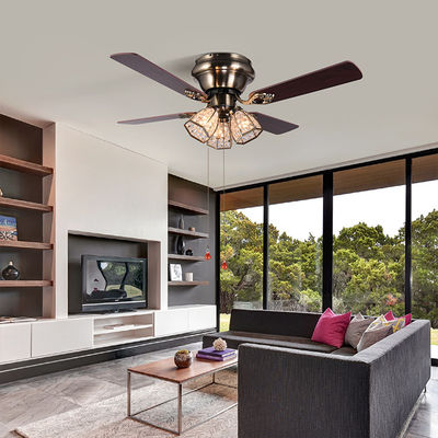 100lm / w 120V 48 Inch Ceiling Fan Light Empat Blade Ceiling Fan Dengan Cahaya