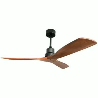 3 Blades 65w Besi Kayu Solid Ceiling Fan Light 52 Inch Led Indoor Ceiling Fan