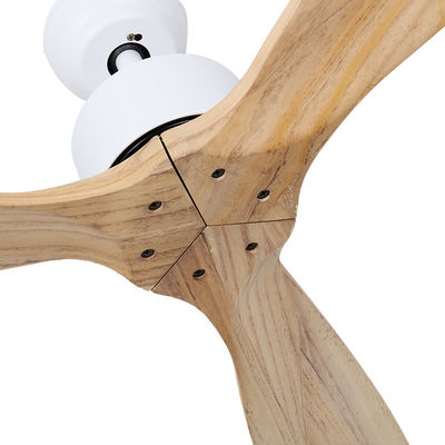 3 Blades 65w Besi Kayu Solid Ceiling Fan Light 52 Inch Led Indoor Ceiling Fan