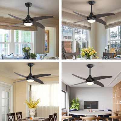 3000-5000K 50000Jam Besi Plywood Metal Blade Ceiling Fan Lamp Hemat Energi