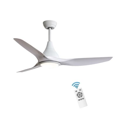 5 Kecepatan 3CCT White ABS Blade Ceiling Fan Untuk Restoran 1500LM