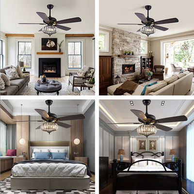 Pemasangan Permukaan 120V 65W Industrial Ceiling Fan Light / 52 Inch 5 Blade Ceiling Fan