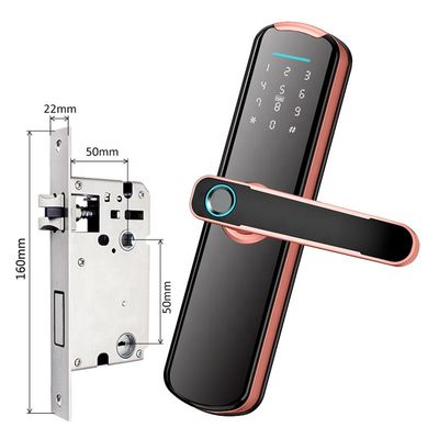 35mm-50mm Anti Pencurian Kunci Elektronik Cerdas Kunci Sidik Jari Tuya