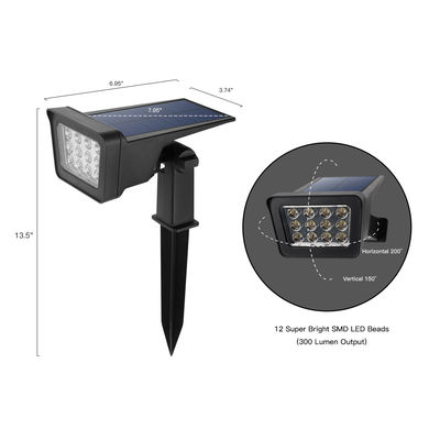 Lampu Lansekap Surya LED 250LM yang Dapat Disesuaikan