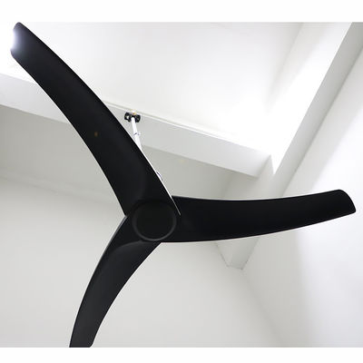 Kipas Langit-langit Kayu Solid Hitam/Nikel 60 Inch Remote Control Rumah/Bekas Komersial
