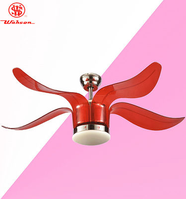 Penghematan Energi 52 Inch Indoor Electric Motor Cooling Fan 4 Blades Ceiling Fan Dengan Lampu