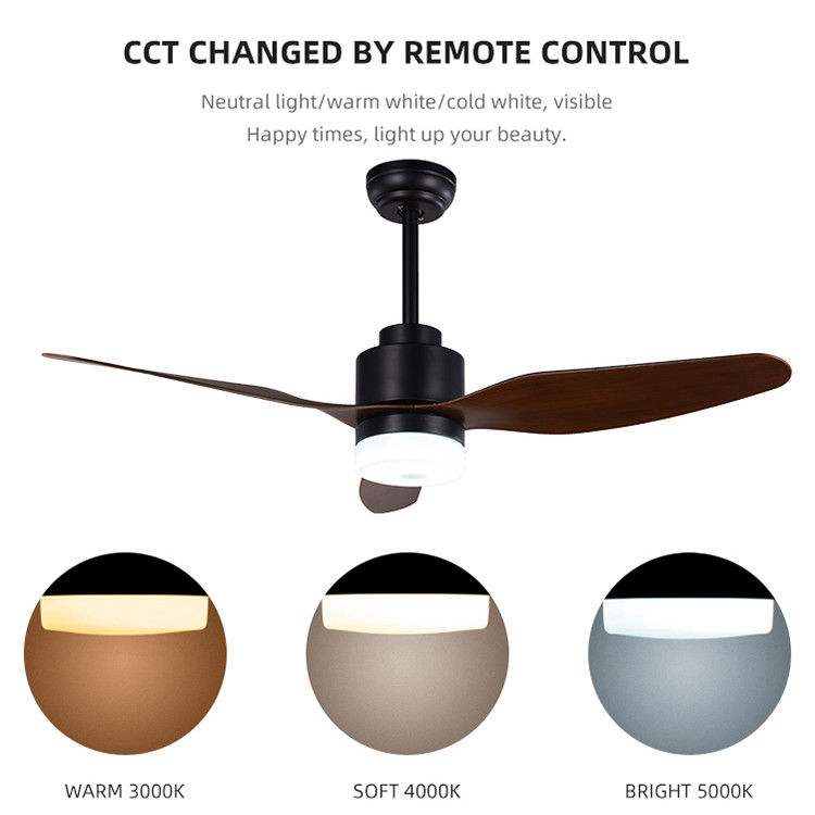 Remote Control 3CCT 47Inch Besi Outdoor ABS Blade Ceiling Fan Untuk Rumah Kantor