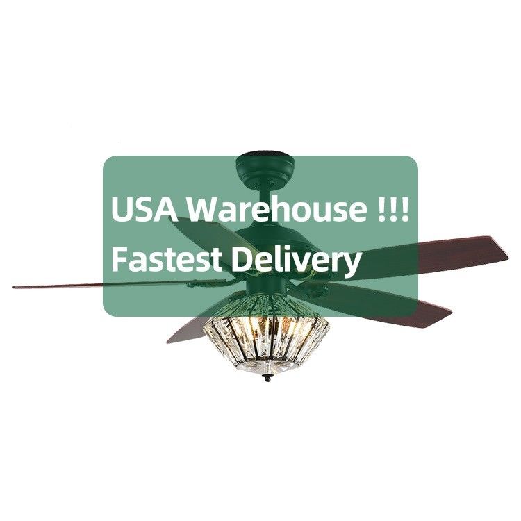 Industri 65W Low Profile Metal Blade Ceiling Fan dengan 120V AC DC Motor ringan