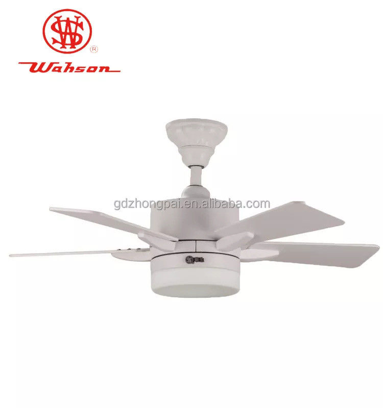 36 Inch Dimmable LED Ceiling Fan 5 Bahan Kayu Lapis Warna Putih
