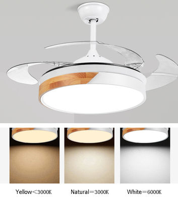 42inch 220v Retractable Crystal Ceiling Fan Hidden Blade Ceiling Fan Dengan Cahaya